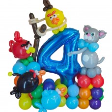 Цифра з кульок Angry Birds