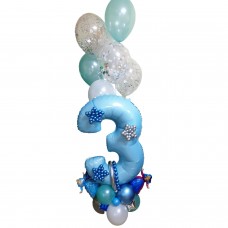 Цифра з кульок Маленька Ельза Цифра з кульок Маленька Ельза