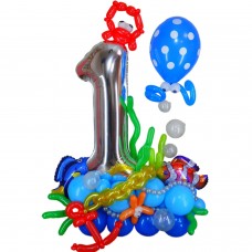 Цифра з кульок Морська тематика Цифра з кульок Морська тематика