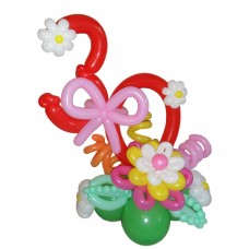 Цифра з куль на галявині 30