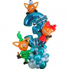 Цифра з кульок Три коти Цифра з кульок Три коти