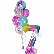 Цифра Сім Веселка та фонтан