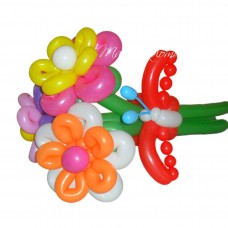 Букет ромашок з кульок з метеликом