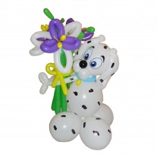 Букет из шариков Собачка и Лилии