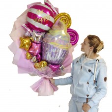 Букет з кульок для дівчинки Букет з кульок для дівчинки