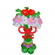 Букет з кульок Лілії та Серця Букет з кульок Лілії та Серця