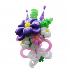 Букет з кульок величезна фіолетова квітка Букет з кульок величезна фіолетова квітка