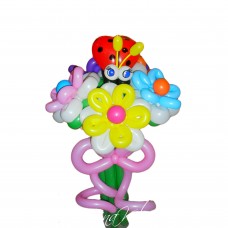 Букет з кульок Ромашки з комашкою Букет з кульок Ромашки з комашкою