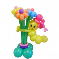 Букет з кульок ромашки з гусеницею