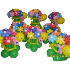 Букет з кульок ромашки зі смайлом