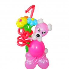 Букет з кульок Рожевий ведмедик