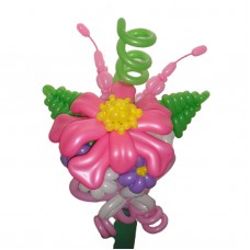 Букет з кульок рожева квітка гігант