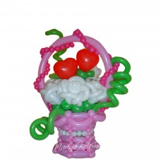 Букет з кульок Троянди та Серця