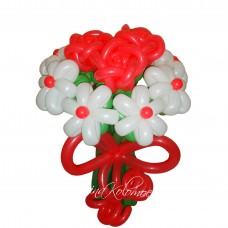 Букет з кульок Троянди в Ромашках