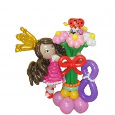 Букет з кульок з Дівчинкою