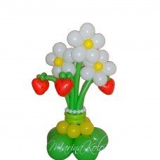 Букет із кульок з полуничками Букет із кульок з полуничками