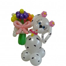 Букет з кульок Собачка Дівчинка Букет з кульок Собачка Дівчинка