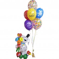 Букет з кульок Собачка Для хлопчика Букет з кульок Собачка Для хлопчика