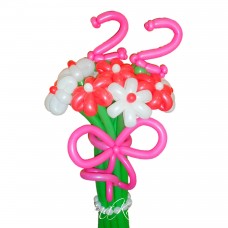 Букет ромашок із цифрою "22"