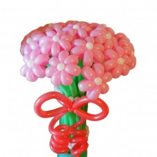 Букет рожеві ромашки з кульок