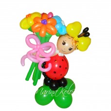 Букет із кульок з Букашкою Букет із кульок з Букашкою