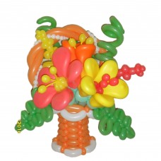 Кошик з кульок з величезними квітами Кошик з кульок з величезними квітами