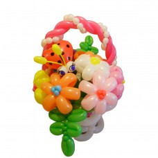 Кошик ромашок із кульок