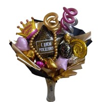 Крафтовий букет кульок Birthday Queen Крафтовий букет кульок Birthday Queen