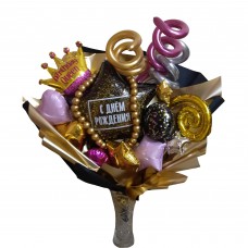 Крафтовий букет кульок Birthday Queen Крафтовий букет кульок Birthday Queen