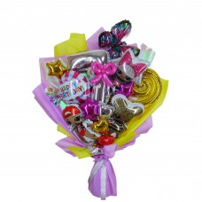 Крафтовий букет кульок дівчинці 7 років