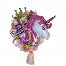 Крафтовий букет кульок Єдиноріг