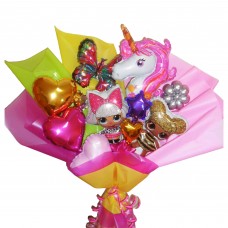 Крафтовий букет кульок Єдинорожки
