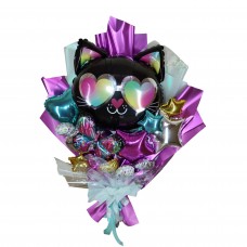 Крафтовий букет кульок Кішка