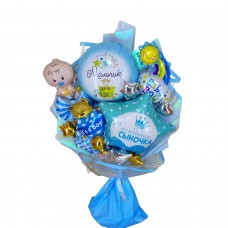 Крафтовий букет кульок на виписку Крафтовий букет кульок на виписку