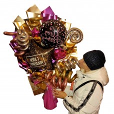 Крафтовий букет кульок Purple