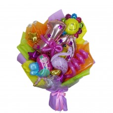 Крафтовий букет кульок Веселка