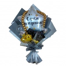 Крафтовий букет кульок Срібло