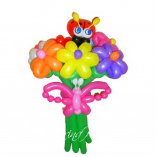 Різнокольорові ромашки з повітряних кульок